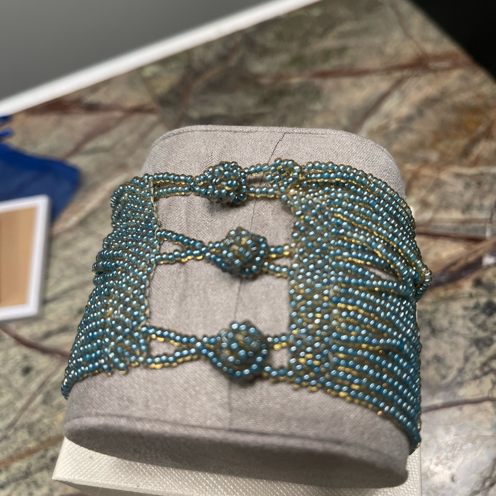 Beautiful hand beaded corset bracket